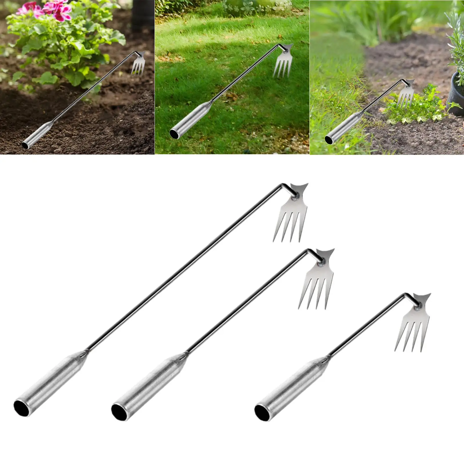 Weeds Puller Tool Stand up Weeder Multifunctional Weeds Root Pulling Tool Gardening Hand Weeding Tool for Backyard Vegetable