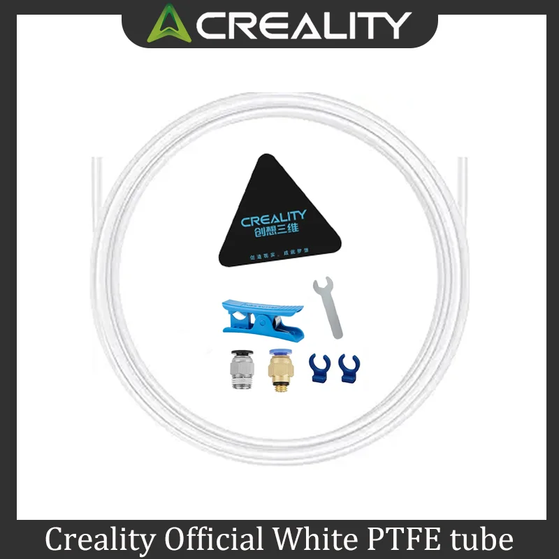 CREALITY Bowden-PTFE-Schlauch weiß für 1,75 mm Filament mit PC4-M6-Anschlüssen PC4-M10 pneumatisch für Ender 3/ Pro Ender 5/Pro CR-10/