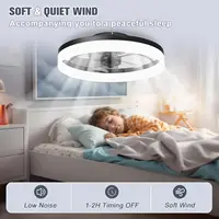 Jelena moderne ventilateur de plafond lumière 50CM rond silencieux LED ventilateur de plafond à intensité variable avec télécommande chambre étude salle à manger décor 5