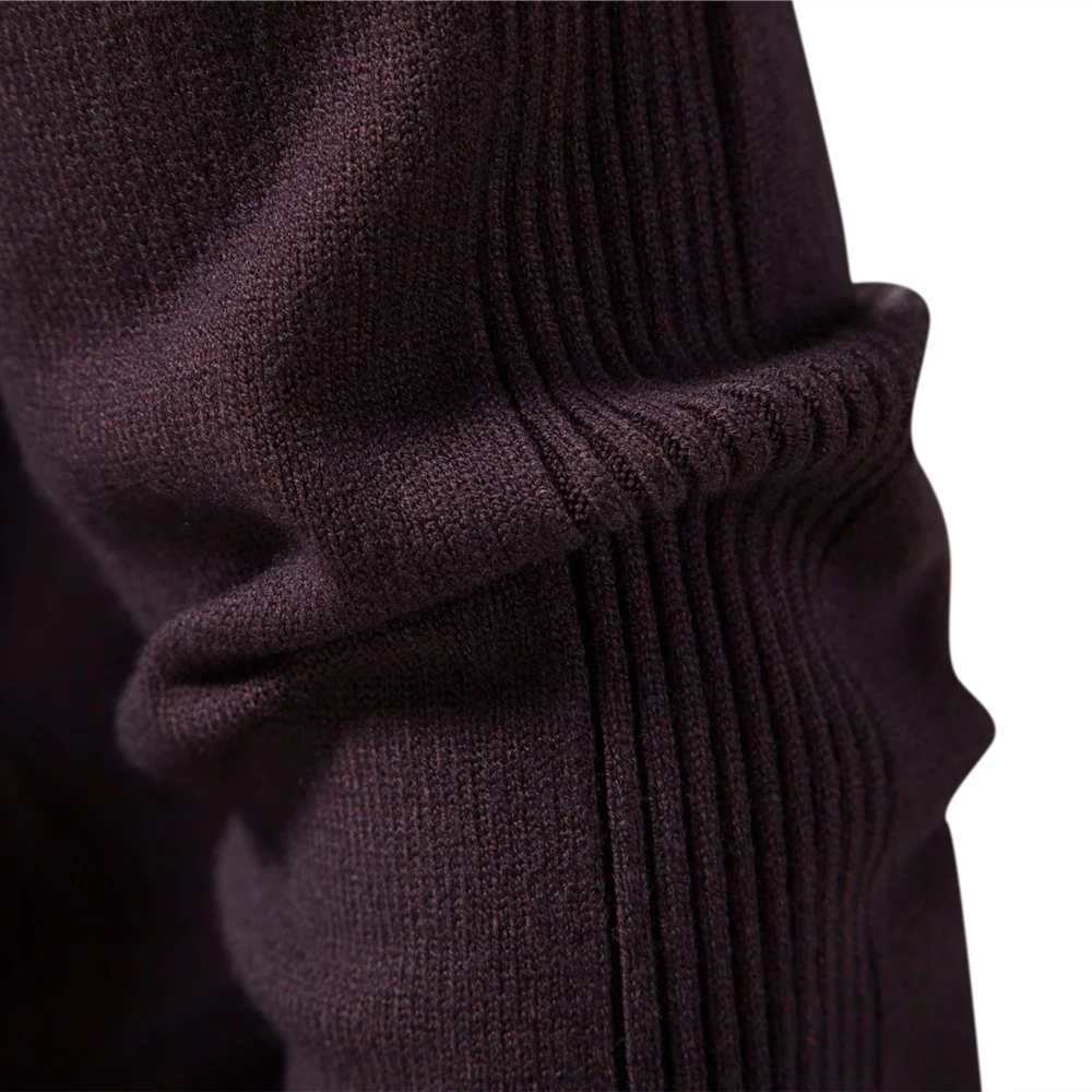 2021 New Winter Men Turtleneck Sweater Casual Solid Color Warm Pullover High Quality Slim High Neck Long Sleeve Sweater Men