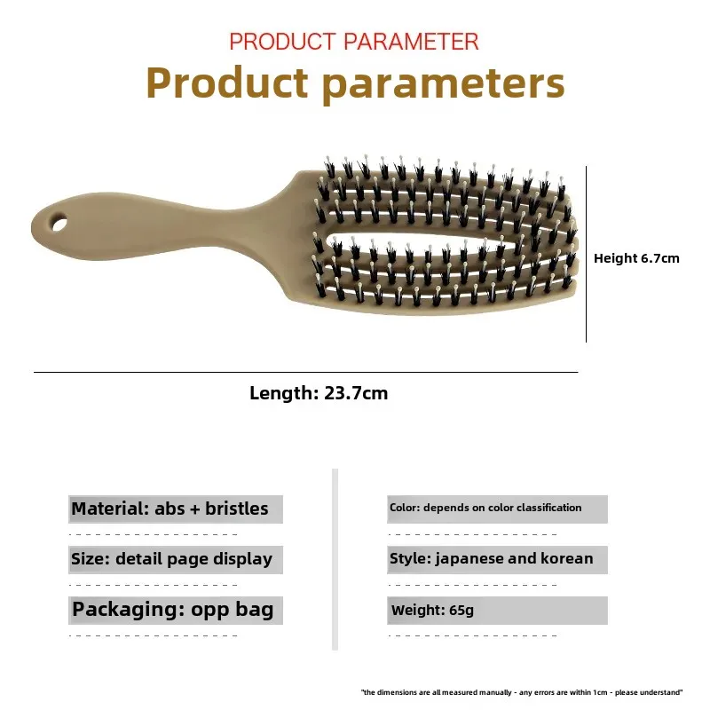 New Professional Hair Brush For Women's Hair Care Massage Comb Hollow Out Six Pronged Comb Curved Design Beauty Salon Grade hair comb hair brush hair styling tool scalp massage comb