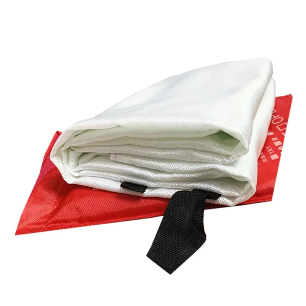 100mm x 100mm Fire Blanket 1M Fire Flame Retardant Emergency Survival Shelter Safety Cover Extinguisher