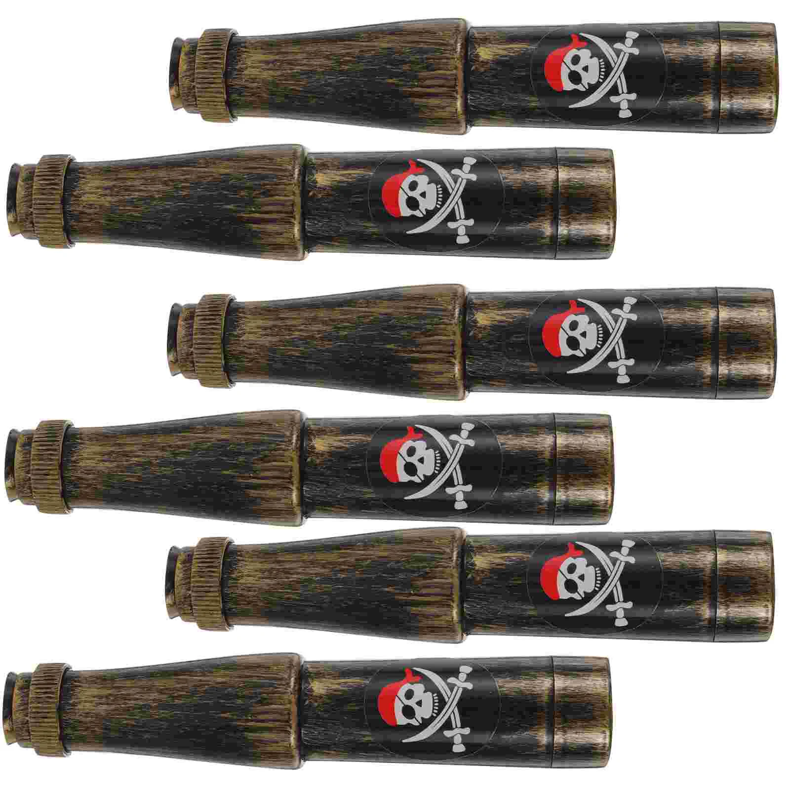 플라스틱 해적 망원경, 해적 파티 코스튬 망원경, 어린이용 휴대용 해적 테마 파..