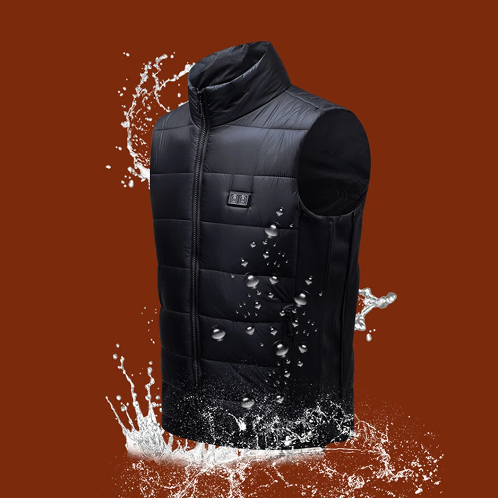 9 Places Heated Vest Men Women USB Heated Jacket Electric Heating