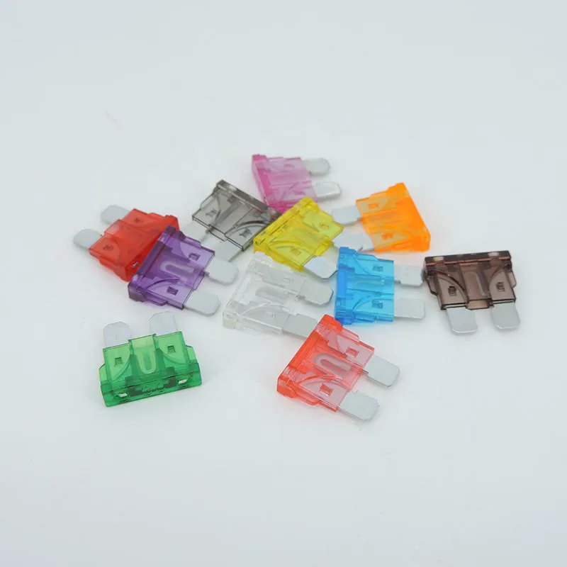 10pcs Medium Car Fuses Blade Fuse Insert auto Car Truck ZINC Pins 1A 2A 3A 5A 7.5A 10A 15A 20A 30A 40A 50A Refitted For o1