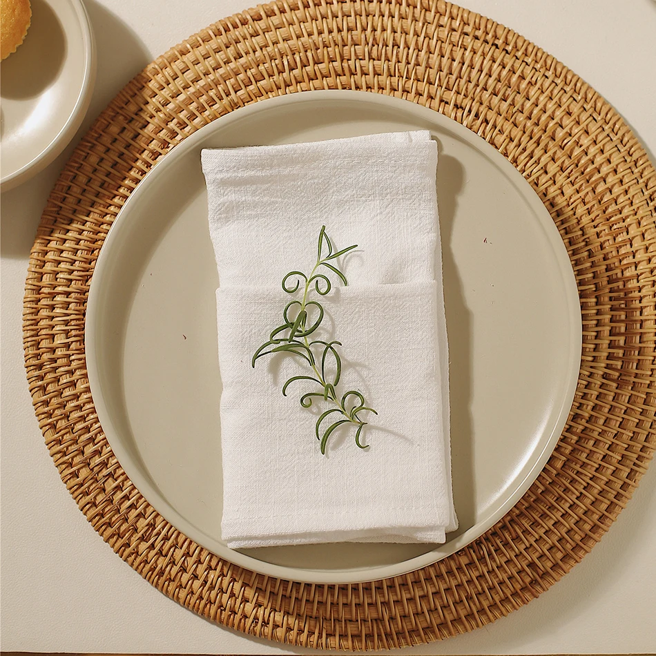 4PCS Table Napkins,40X40cm Classic Style Kitchen Tableware Towel,Soft