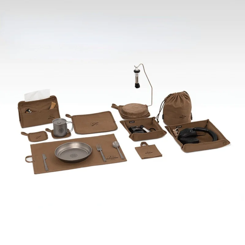 Storage bag Camping storage bag 1PCS Naturehike Canvas Tray Daily Necessities Storage Box Outdoor Camping Travel Equipment Accessories Storage Tray Home