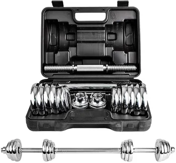 Chrome Adjustable Dumbbell Set 15kg 1