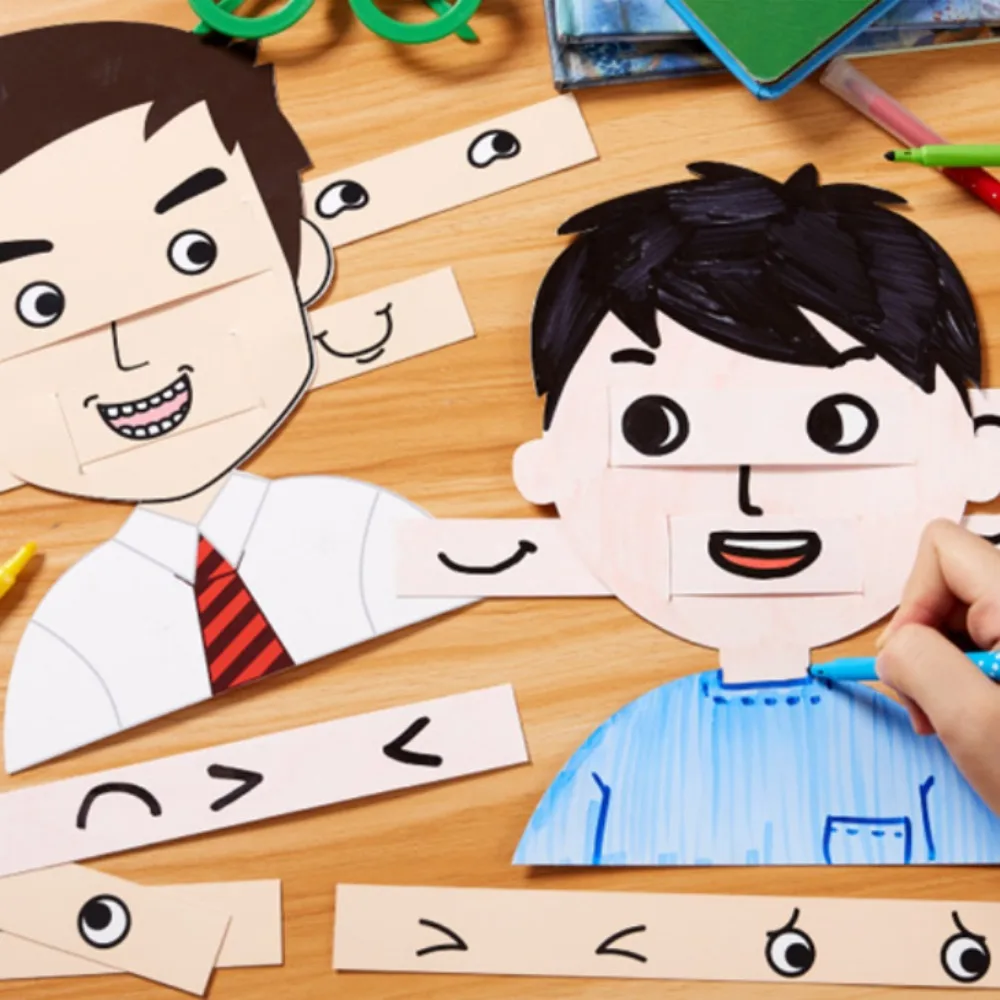 

Children's DIY Craft Toys Novelty Painting Drawing Toys Color Filling Paper Push Pull Graffiti Puzzle Educational Toys for Kids