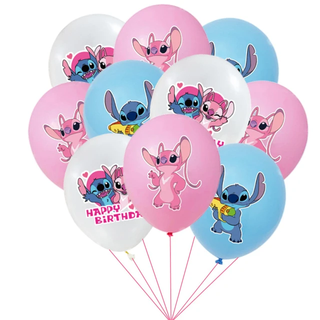 Stitch Thème Décoration d'anniversaire Ballons Bannières Gâteau Toppers Set  Party Supplies