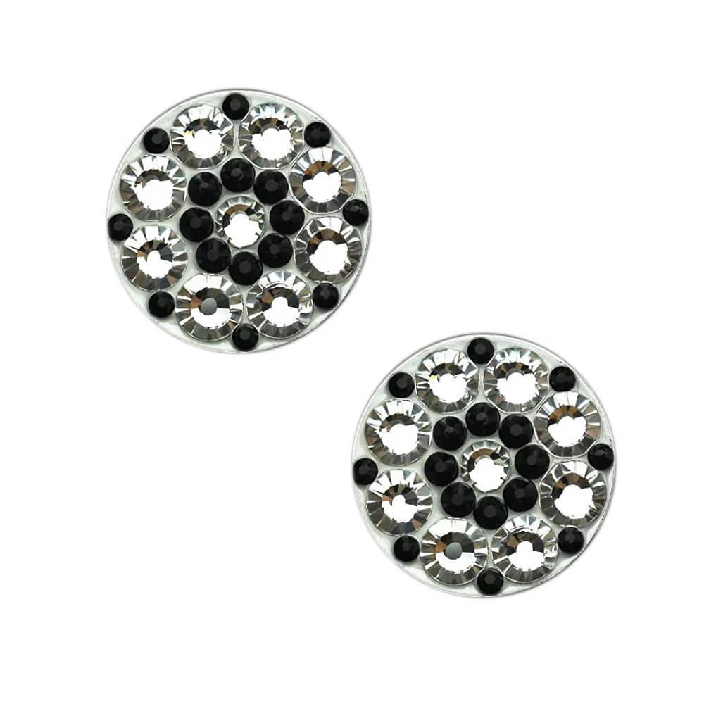 2pcs Crystal Golf Ball Markers Golf Marker Cap Hat Clip Accessories Gift Girls Women