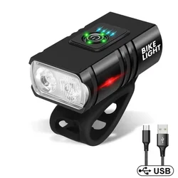 USB Rechargeable LED Bike Light with 6 Modes - Front Bicycle Headlight (BK02 Bike Light)