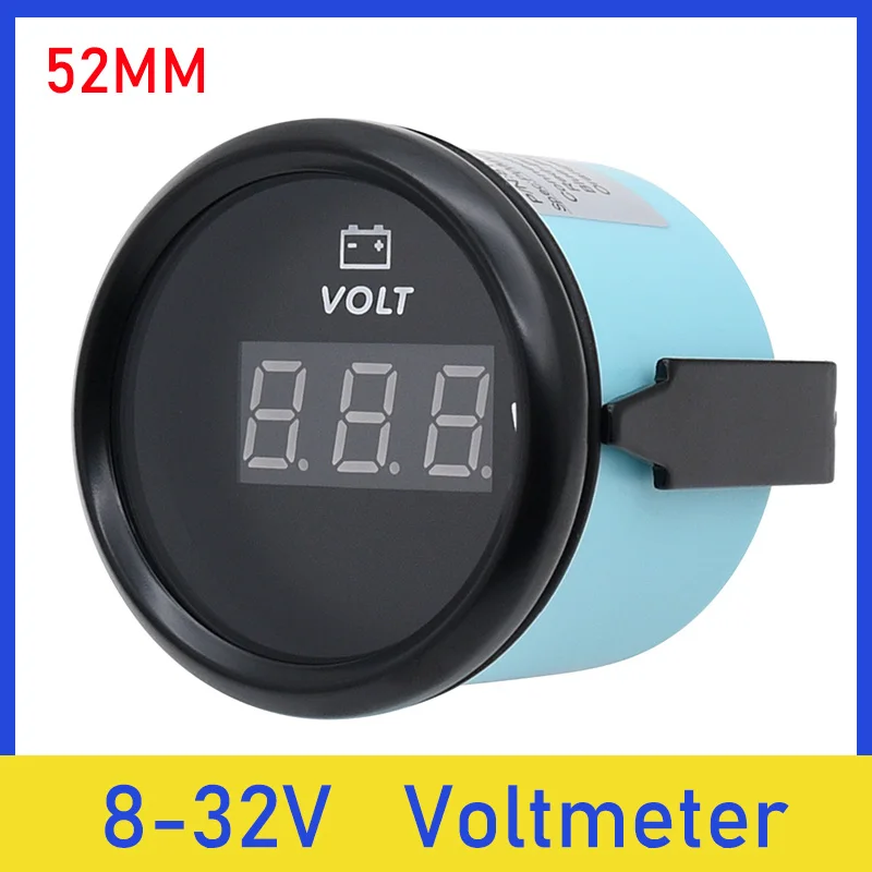 Voltímetro digital LED 12V 24V medidor de voltaje para coche, barco, RV,  camión, motocicleta, cámper, batería, medidor de voltaje, enchufe