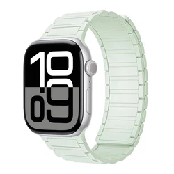 Magnetic Silicone Loop Strap - 44mm 45mm 46mm 49mm (Soft Mint)