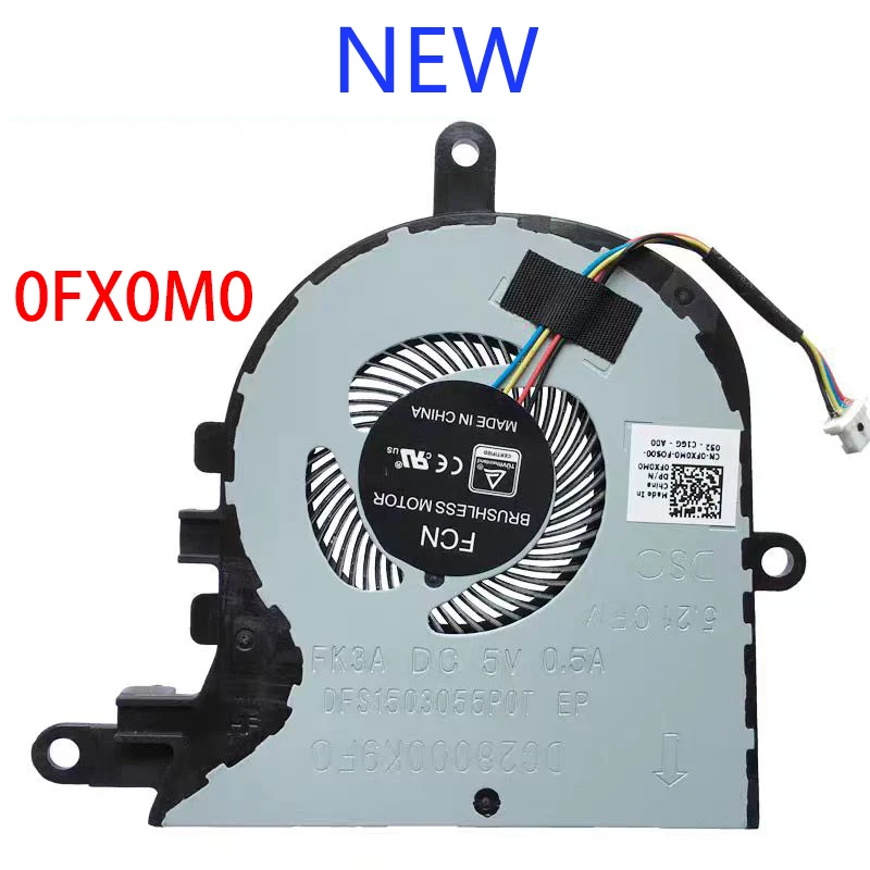 

Компьютерные вентиляторы 0FX0M0 для Dell Inspiron 15 5570 5575, кулер для охлаждения процессора, вентилятор для DFS531005MC0T