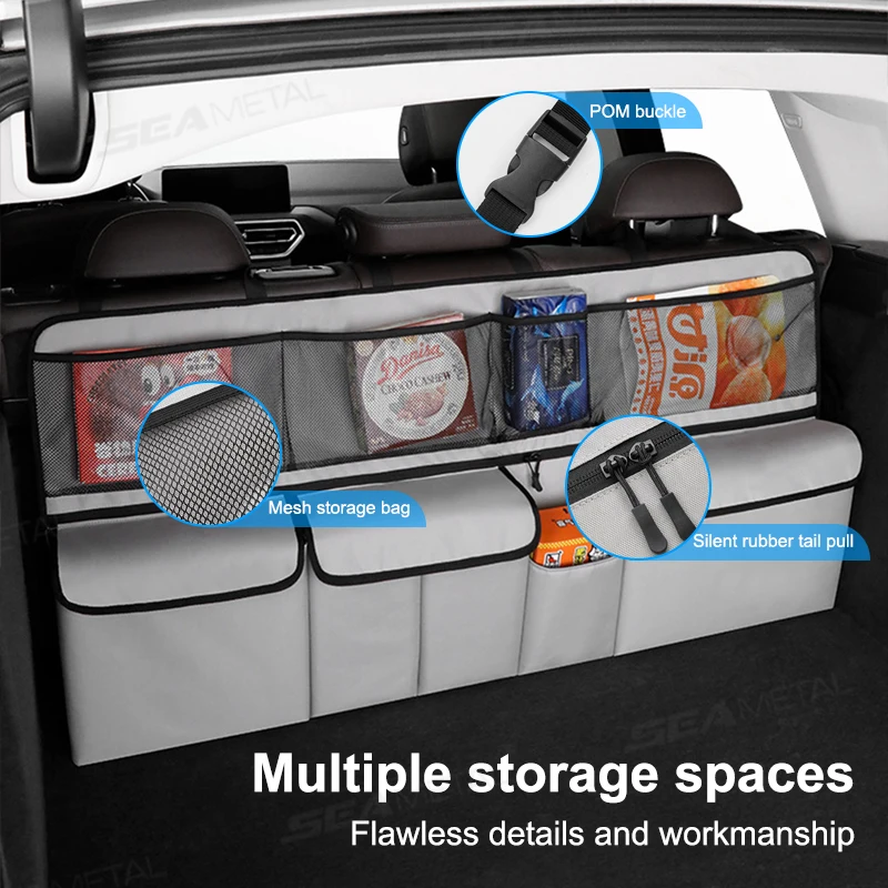 Universal Car Trunk Organizer Storage Bag with 9 Pockets