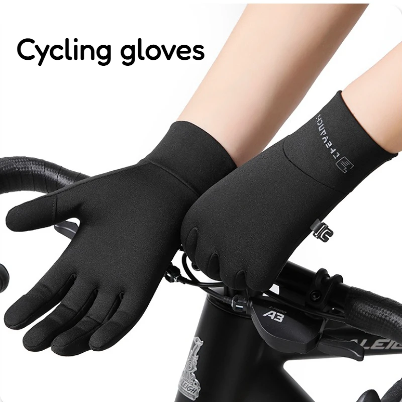 Gants hiver doigts complets thermiques écran tactile - Imperméables anti-dérapants vélo ski pêche unisexes