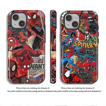 Marvel Comics Spiderman Phone Case for Apple iPhone 17 Plus Pro Max 15 14 XS XR 13 Air 11 16e 12 16 Soft Cover Capa 1
