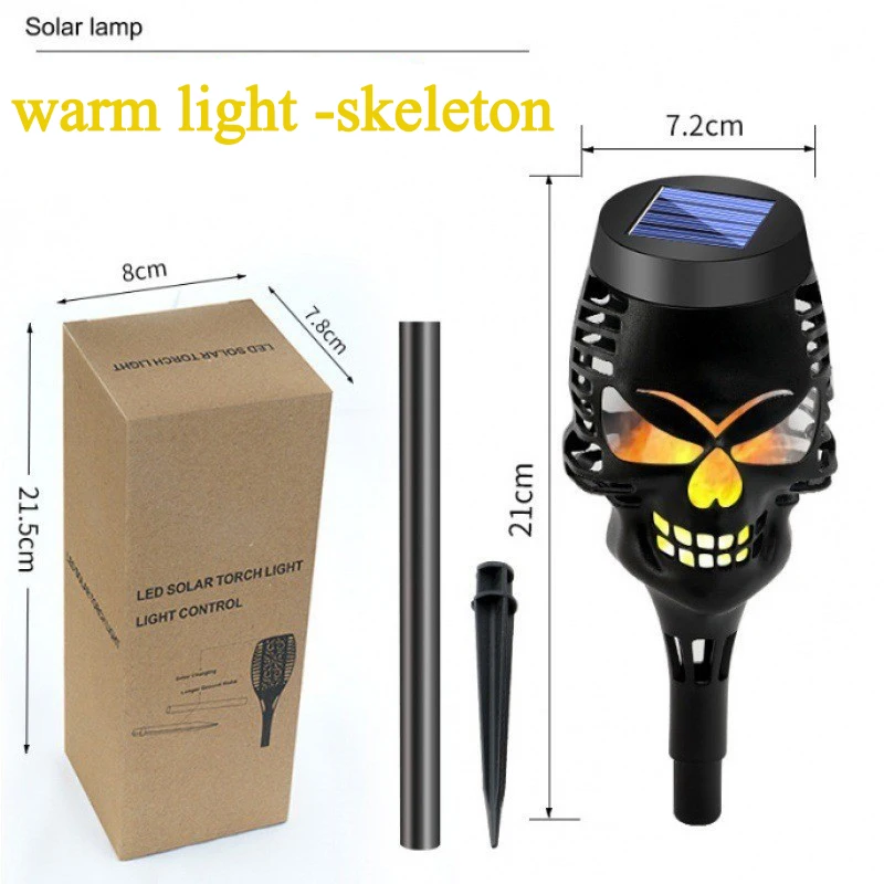 12LED Solar Flame Torch Lights Flickering Light Waterproof Garden Decoration Out