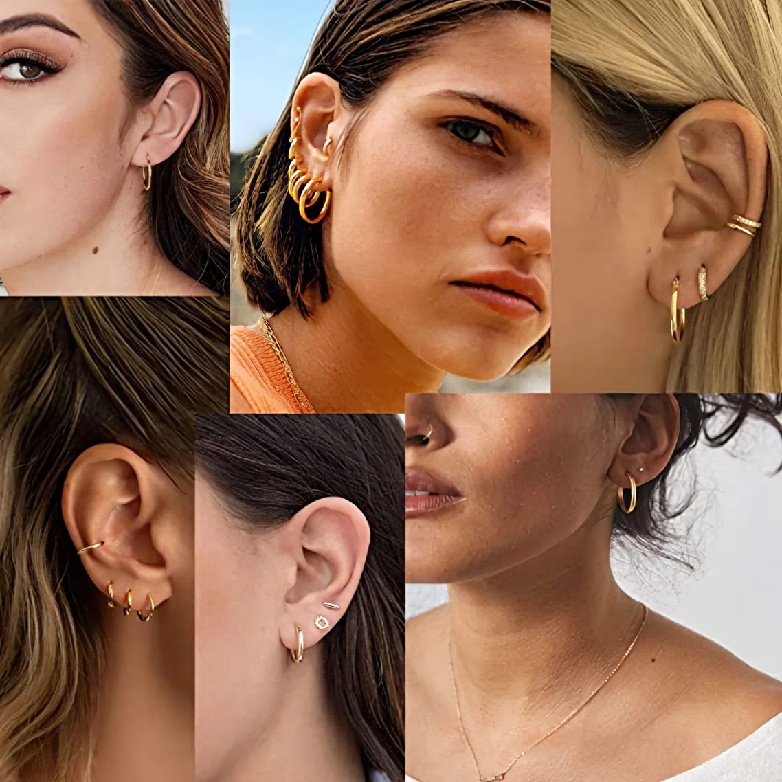 Mahi Combo of 10 Small Crystal Stud Earrings for girls and women CO110