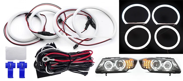Luci Angel Eyes LED Per BMW E90 E91 - 12W, Bianco 6000K, Plug & Play - Foto 10
