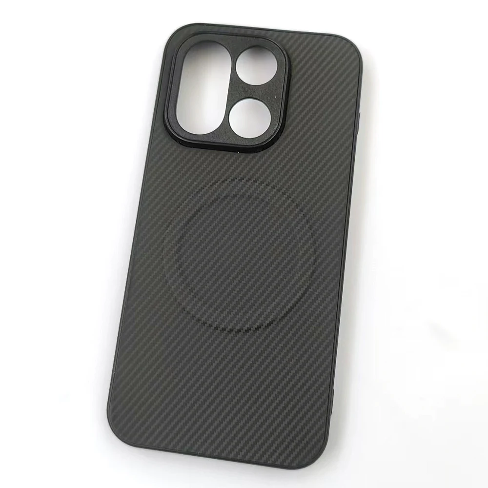 Luxury Ultra-Thin Carbon Fiber Pattern Matte Case with MagSafe Compatibility - Shockproof and Soft Cover