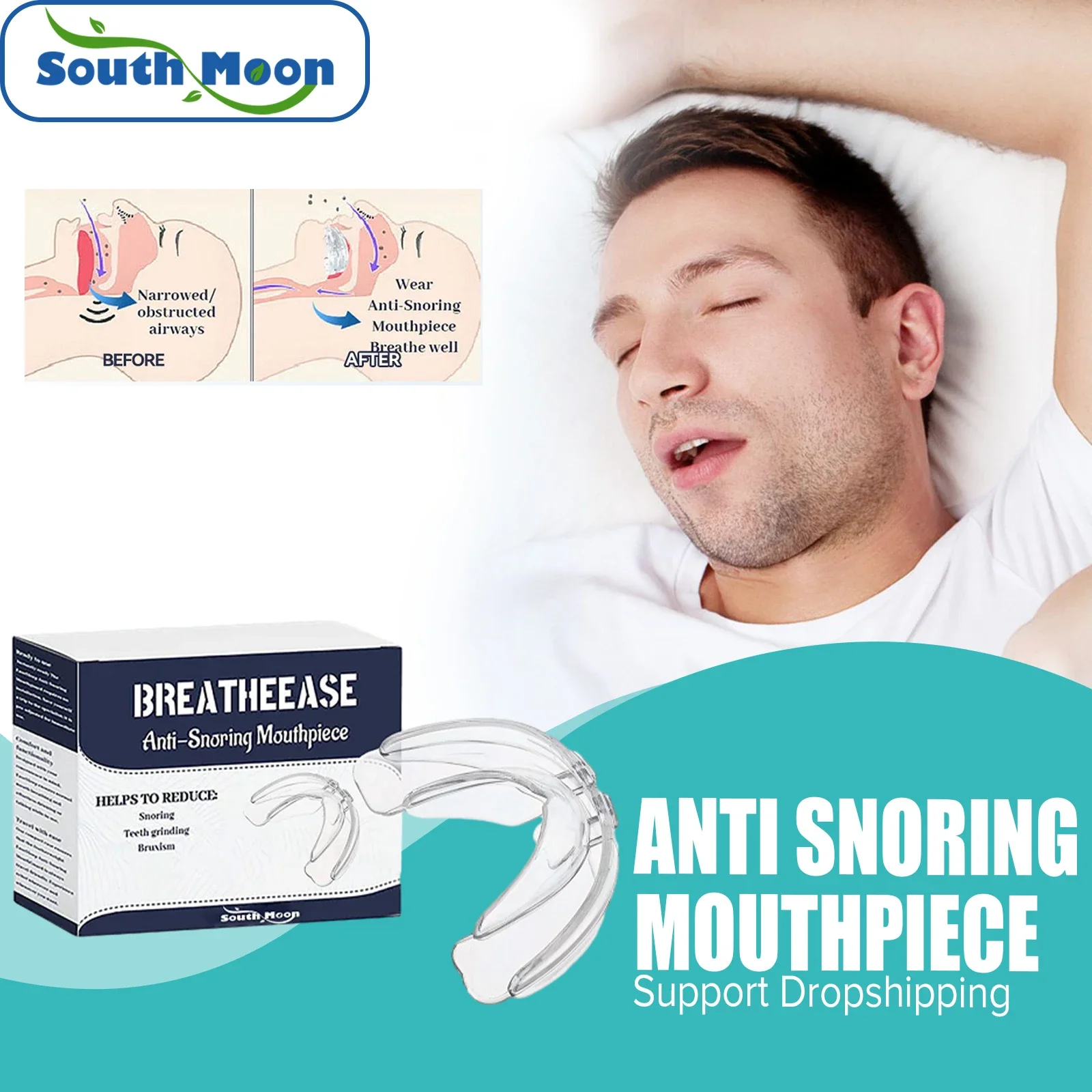 

Защита рта от храпа улучшает качество сна предотвращает храп облегчение зубов бруксизм удержание зубов при апноэ во время сна мундштук