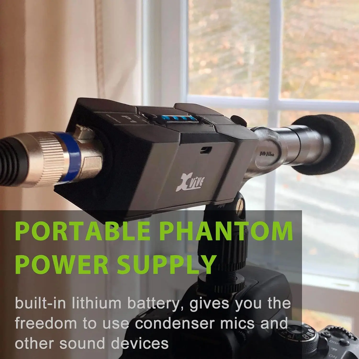 Фото Фантомный источник питания Xvive P1 для микрофона, перезаряжаемая портативная лампа, без шума, без шума и заземляющих петель №3