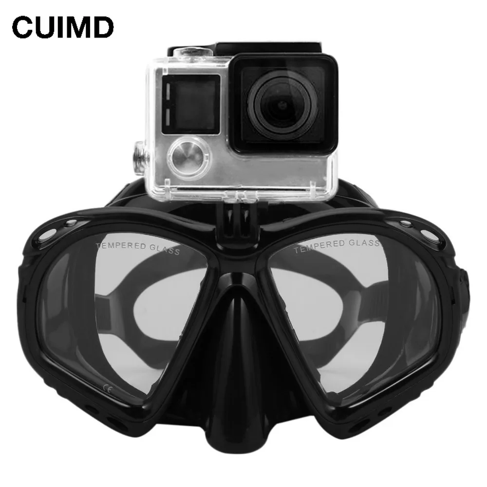 Câmera Subaquática Mergulho Máscara Snorkel Natação Óculos de Proteção para Gopro Xiaomi Sjcam Dji Osmo sj 360 Esportes Câmera Profissional