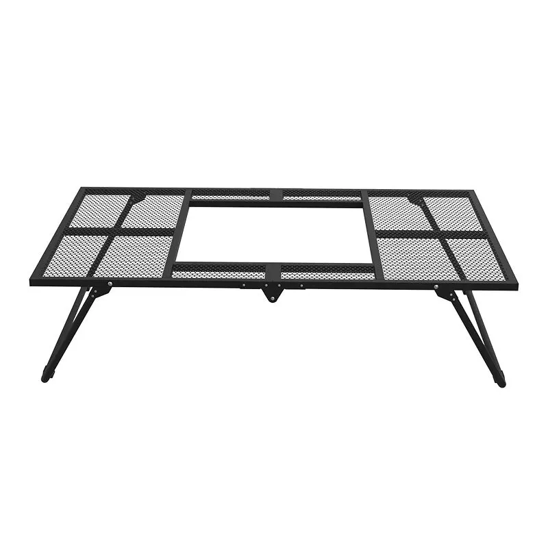 경량 야외 캠핑 바베큐 그릴 테이블, 휴대용 여행 피크닉 책상, 접이식 벌집 와이어 메쉬 바베큐 그물 테이블 