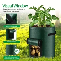 5PCs Garden Supplies Vegetable Plant Grow Bag Planting Container Bag Thicken Garden Pot  DIY Potato Grow Planter PE Cloth 4