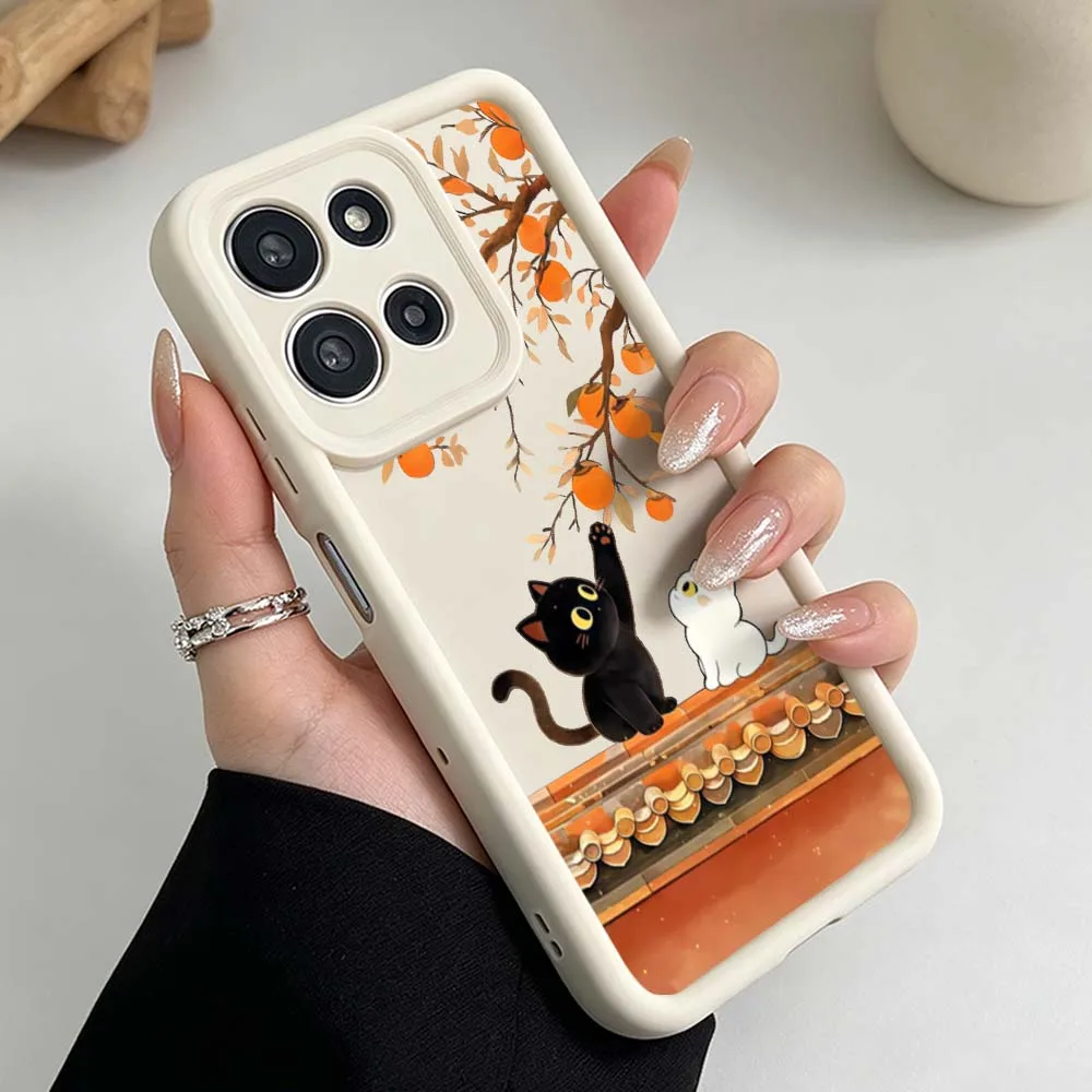 Adorable Cats Design Phone Case Cover with Fun Ladder Eye Pattern