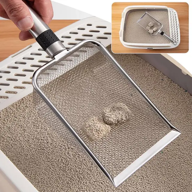 Stainless Steel Cat Litter Shovel Large Size Porous Bentonite Net Shovel Cat Pet Tool Shit Shovel Multigrain Big Shovel 2026 New 2