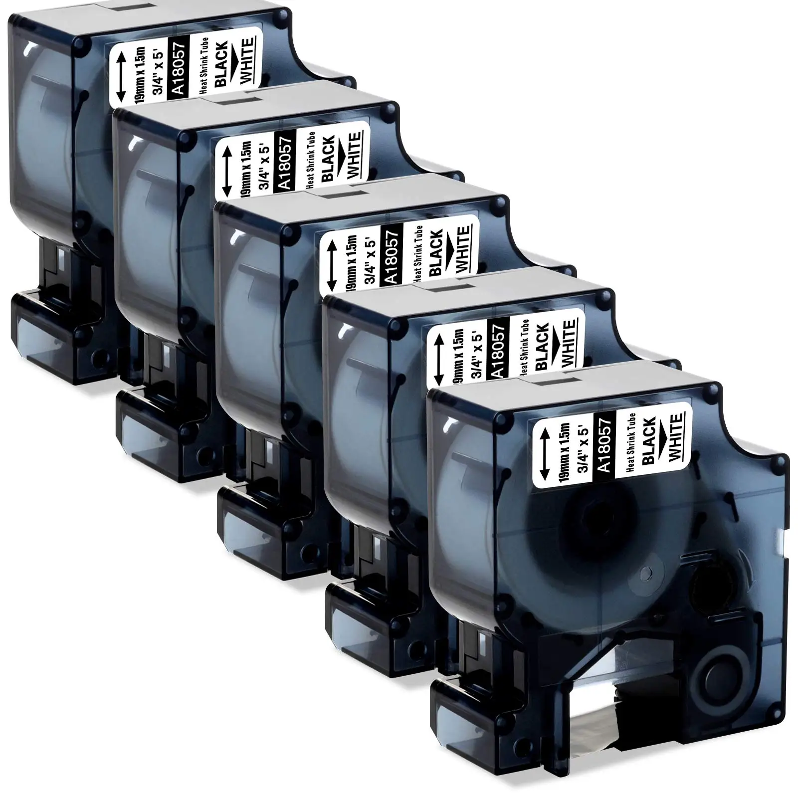 19mm Heat Shrink Tube Label Tapes Compatible for Dymo Rhino 5200 4200 6000 Industrial Label