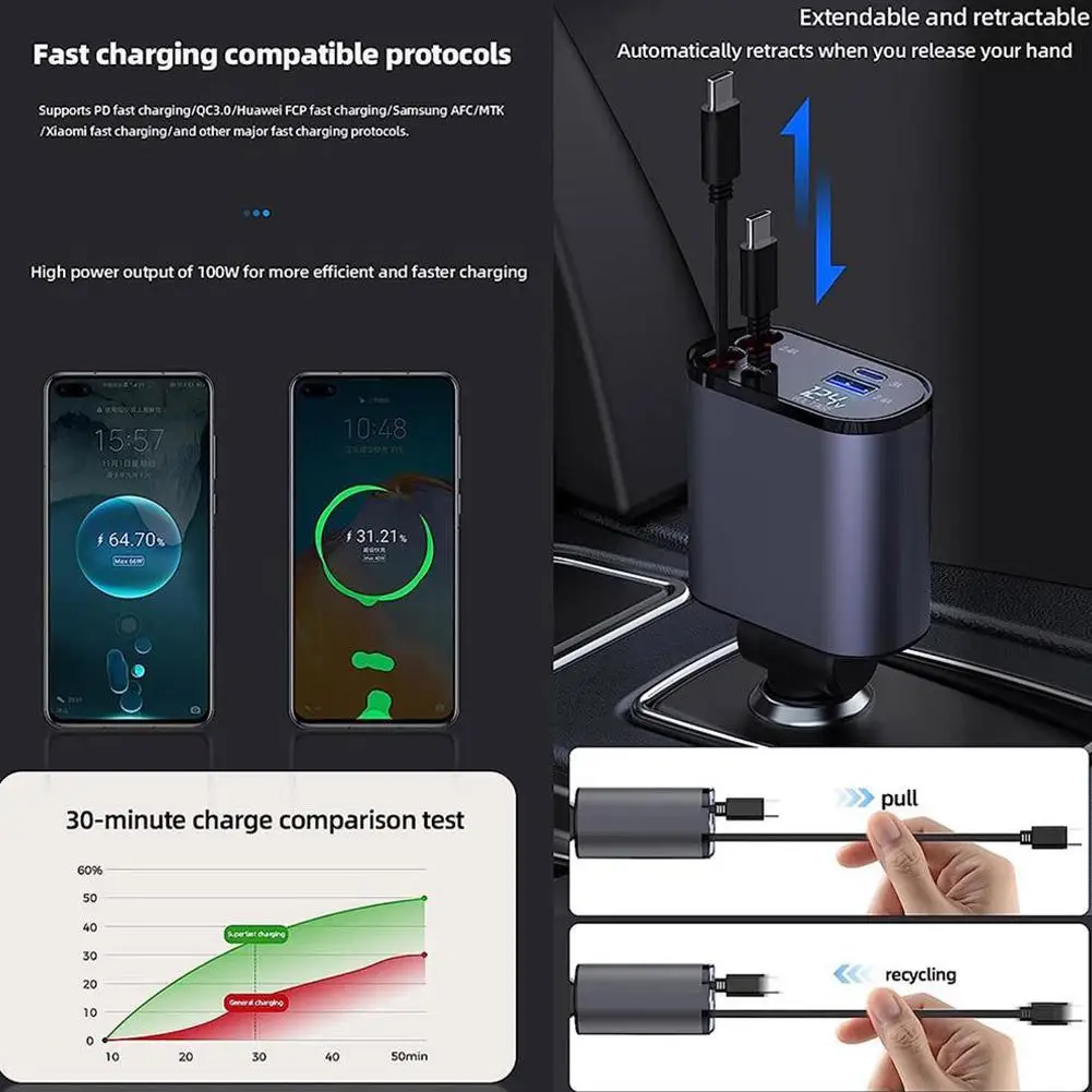   USB C Ÿ ̺,   ڵ,   , , ȭ, Ｚ, 100w, 4 in 1