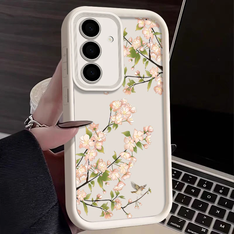 Pink Floral Soft Phone Case Cover