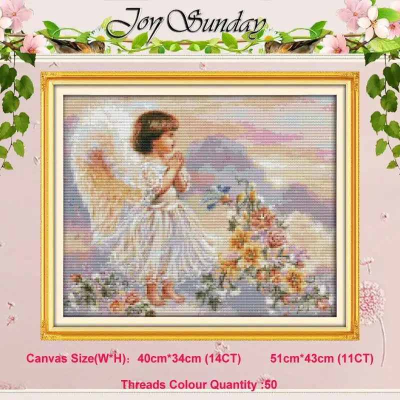 Baby Girl Angel Patterns Counted Cross Stitch Set 11CT 14CT 16CT Stamped DMC Cross-stitch Kit Embroidery Needlework Home Decor cross stitch kit