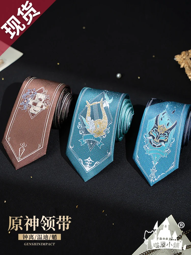 

Game Genshin Impact Jk Tie Surrounding Anime Characters Zhongli Venti Xiao Cosplay HoYoverse Costume Accessories Birthday Gift