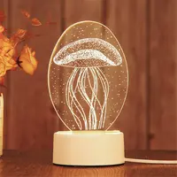 Jelly fish Night Light Creative Acrylic LED Table Lamp 7
