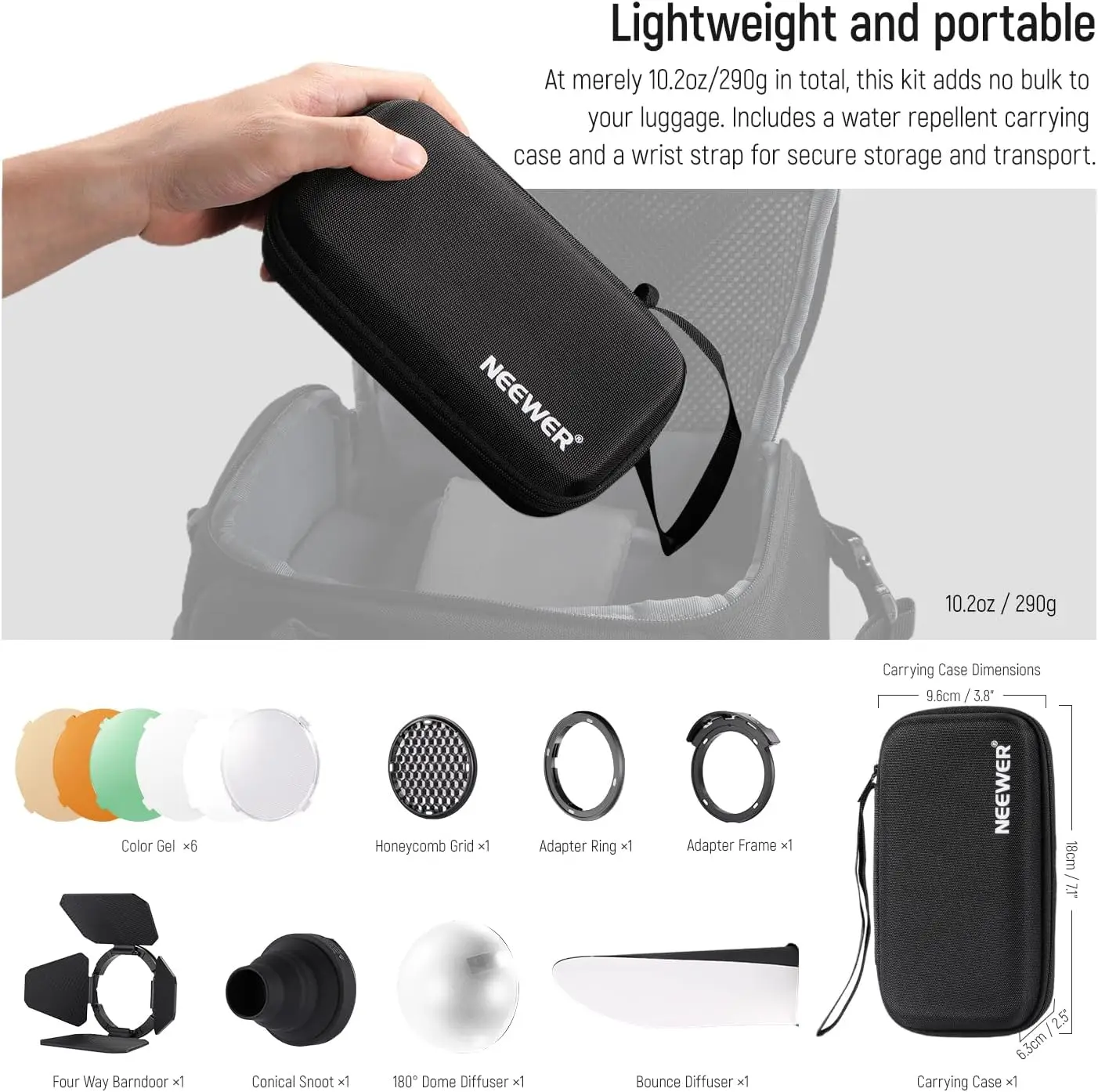 Diffusore Magnetico A Cupola NEEWER M12 &ndash; Per Flash NEEWER Serie Z (Z1C, Z2C, Z1N, Z2N, Z1S, Z2S)