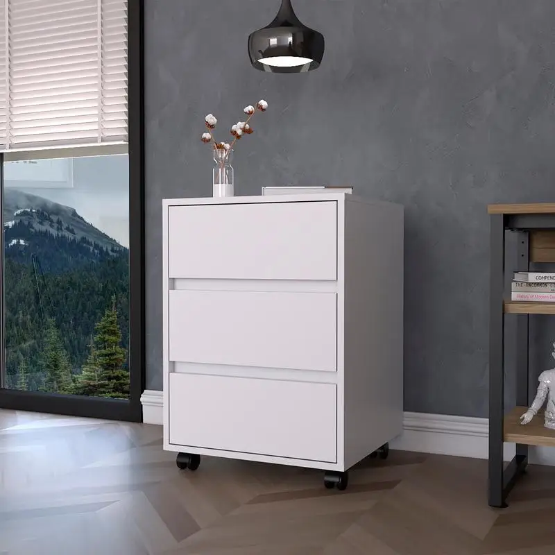 

Vienna Three Drawers Filing Cabinet, Roller Blade Glide