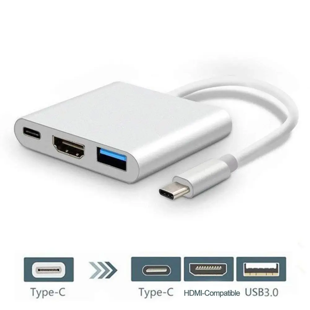 CŸ  USB C-HDMI ̺  й USB-C, 4K HDMI USB 3.0 PD   Ʈ , ƺ  Q0D4 , 3  1