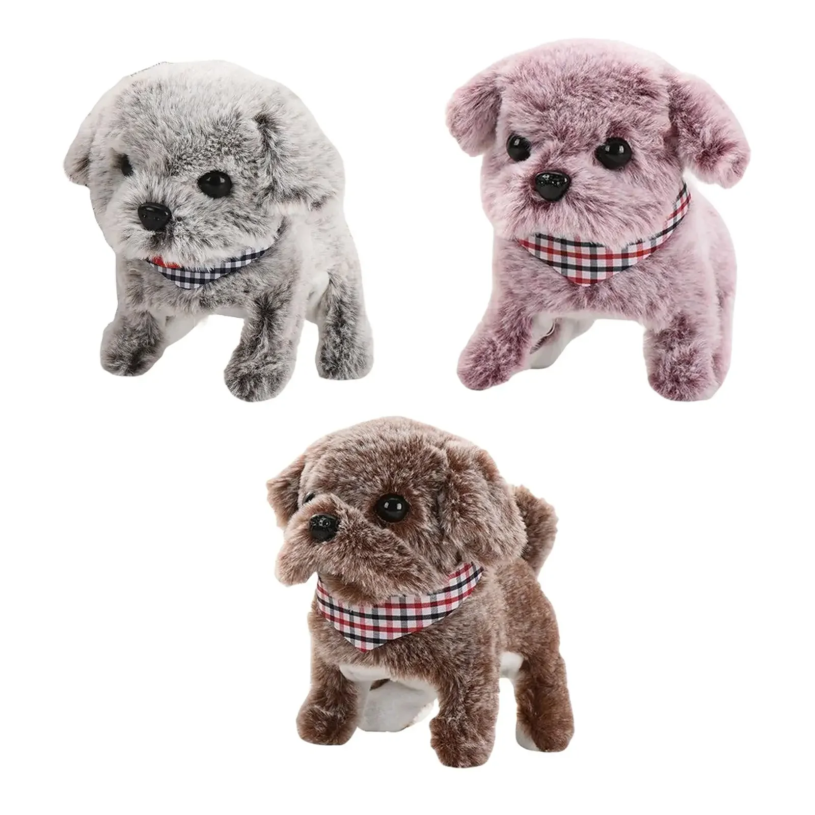 Walking Barking Cute Puppy Pet Dog Toy with Battery Control Halloween Birthday Gift for Boys Girls Kawaii Electronic Plush Toys 6