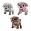 Walking Barking Cute Puppy Pet Dog Toy with Battery Control Halloween Birthday Gift for Boys Girls Kawaii Electronic Plush Toys 6