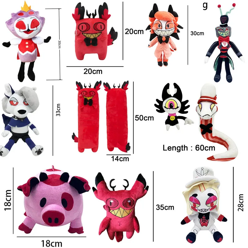 21 Style Hazzbin Hotel Cosplay Plush 20CM Lucifer Morningstar KeeKee Plush Plushies Xmas Birthday Gifts Mascot Halloween Decor