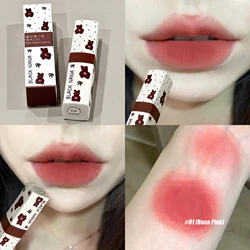 Velvety Nude Brown Matte Lipstick - Long Lasting, Soft, Waterproof, High Pigment (01 Rose Pink)