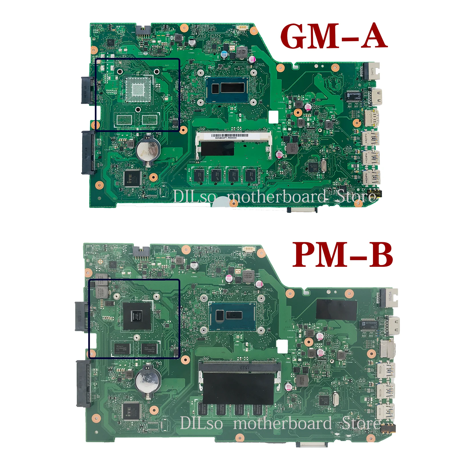 KEFU X751LD Notebook Motherboard for ASUS X751LA X751LAB X751L X751 Laptop Motherboard I3 I5-5200U I7-4500U 4GB 100% Working