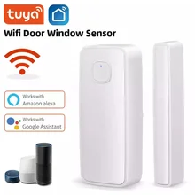 

Smart WiFi Window Door Sensor Door Open/Closed Detectors Tuya/Smartlife App Notification Home Security For Alexa Google Home