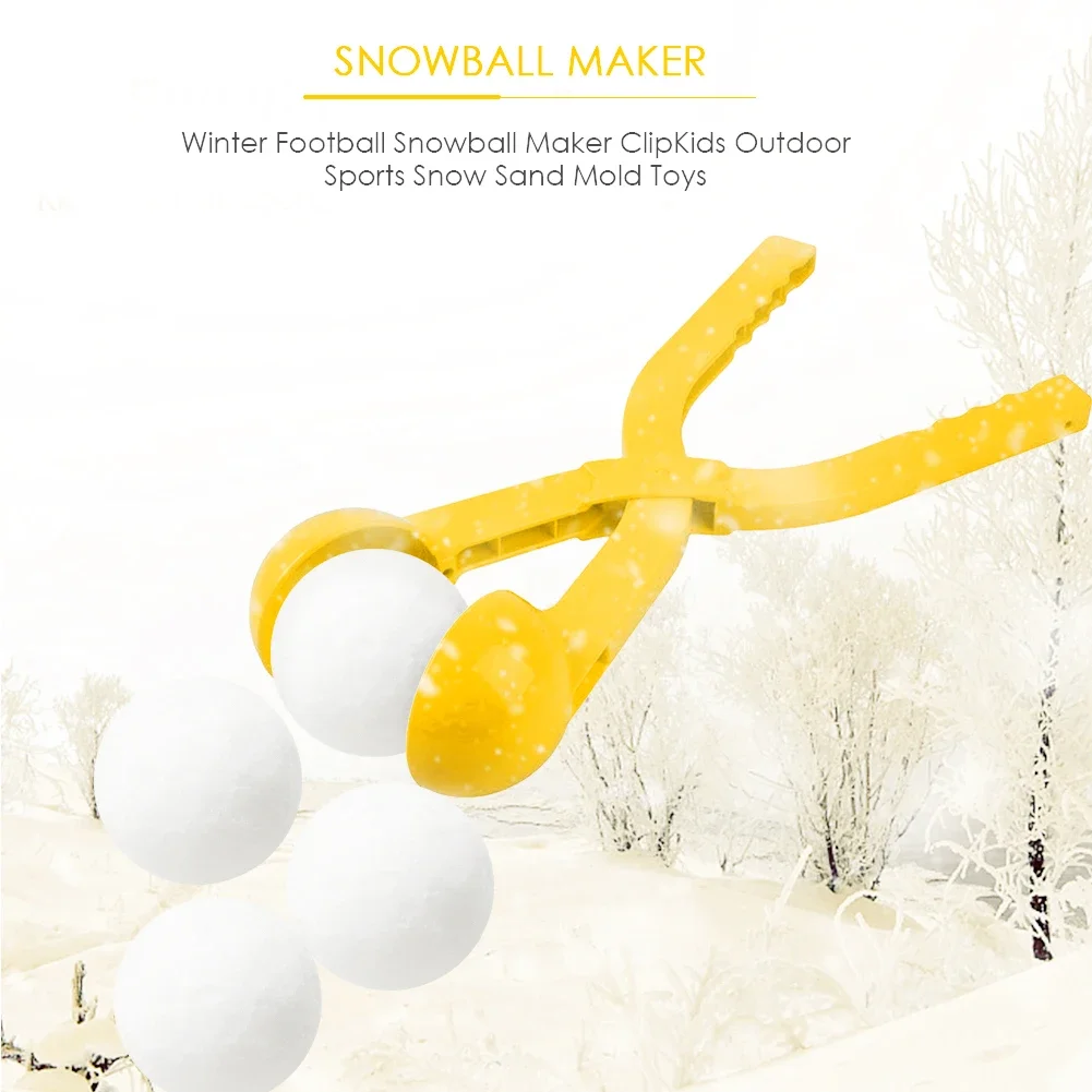 Plastic 3D Small Round Snowball Clip Kids Outdoor Sand Mold Toys Fight Snowman Maker Clip Outdoors Interactive Toys