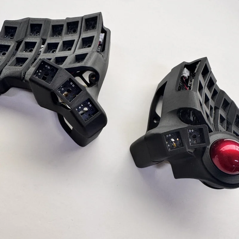 Charybdis Nano Wireless Trackball Split Keyboard with Palm